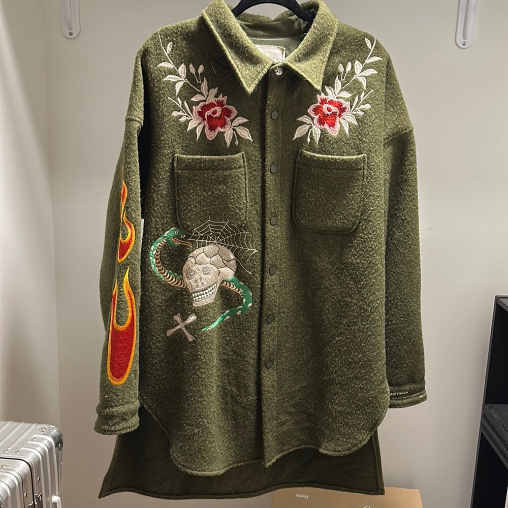Readymade Oversized Shirt, Size 2, Green